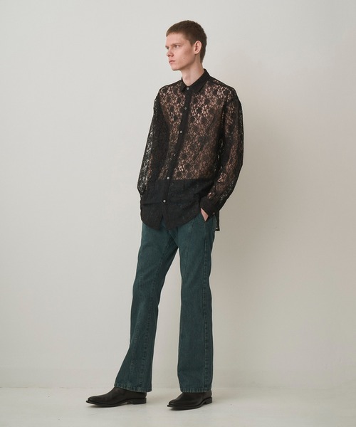 Juha(ユハ)の「CORD LACE L/S SHIRT(シャツ/ブラウス・メンズ・ブラック/グリーン・3/4)」の8枚目の写真