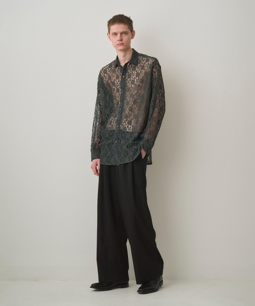 Juha(ユハ)の「CORD LACE L/S SHIRT(シャツ/ブラウス・メンズ・ブラック/グリーン・3/4)」の12枚目の写真