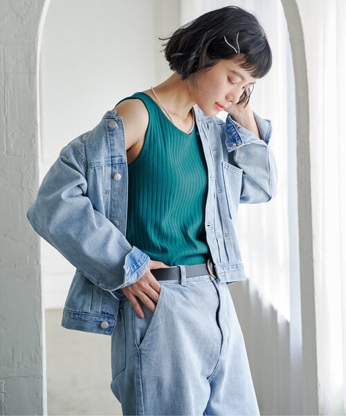 LBC（エルビーシー）の「【着やせ効果抜群】コットンUSA針抜きタンクトップ 25（タンクトップ・レディース・イエロー/ダークカーキ/ホワイト/ブラウン/ピンク/ブラック/チャコールグレー/その他30・M/L）」の15枚目の写真