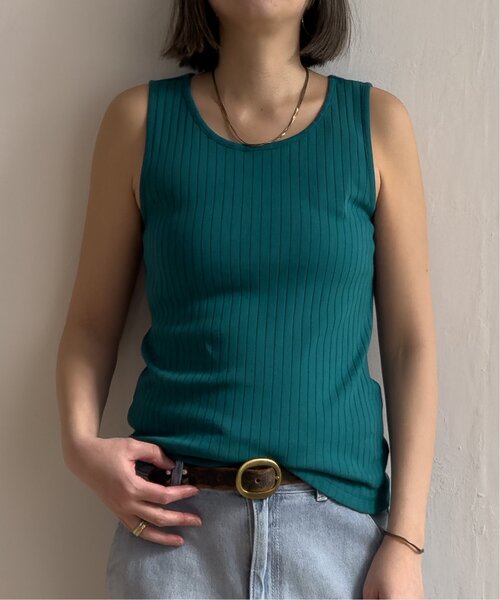 LBC（エルビーシー）の「【着やせ効果抜群】コットンUSA針抜きタンクトップ 25（タンクトップ・レディース・イエロー/ダークカーキ/ホワイト/ブラウン/ピンク/ブラック/チャコールグレー/その他30・M/L）」の18枚目の写真