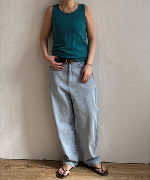 LBC（エルビーシー）の「【着やせ効果抜群】コットンUSA針抜きタンクトップ 25（タンクトップ・レディース・イエロー/ダークカーキ/ホワイト/ブラウン/ピンク/ブラック/チャコールグレー/その他30・M/L）」の19枚目の写真