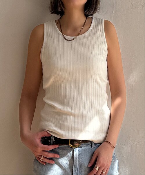 LBC（エルビーシー）の「【着やせ効果抜群】コットンUSA針抜きタンクトップ 25（タンクトップ・レディース・イエロー/ダークカーキ/ホワイト/ブラウン/ピンク/ブラック/チャコールグレー/その他30・M/L）」の20枚目の写真