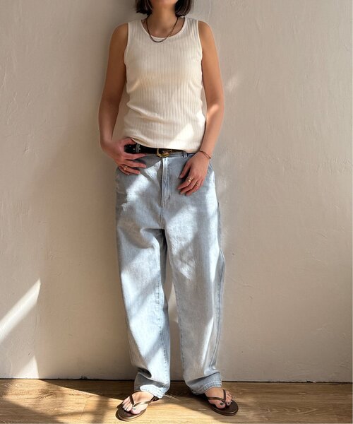 LBC（エルビーシー）の「【着やせ効果抜群】コットンUSA針抜きタンクトップ 25（タンクトップ・レディース・イエロー/ダークカーキ/ホワイト/ブラウン/ピンク/ブラック/チャコールグレー/その他30・M/L）」の21枚目の写真