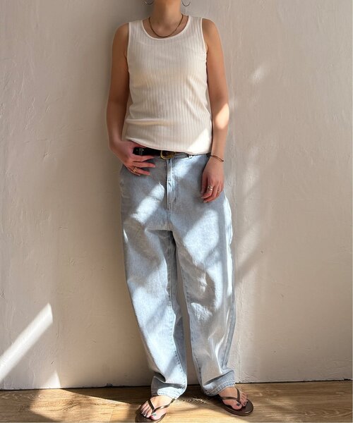 LBC（エルビーシー）の「【着やせ効果抜群】コットンUSA針抜きタンクトップ 25（タンクトップ・レディース・イエロー/ダークカーキ/ホワイト/ブラウン/ピンク/ブラック/チャコールグレー/その他30・M/L）」の22枚目の写真