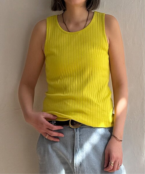 LBC（エルビーシー）の「【着やせ効果抜群】コットンUSA針抜きタンクトップ 25（タンクトップ・レディース・イエロー/ダークカーキ/ホワイト/ブラウン/ピンク/ブラック/チャコールグレー/その他30・M/L）」の11枚目の写真