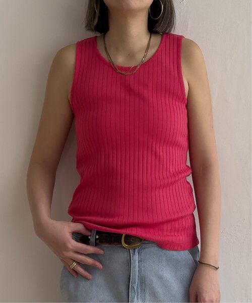 LBC（エルビーシー）の「【着やせ効果抜群】コットンUSA針抜きタンクトップ 25（タンクトップ・レディース・イエロー/ダークカーキ/ホワイト/ブラウン/ピンク/ブラック/チャコールグレー/その他30・M/L）」の10枚目の写真