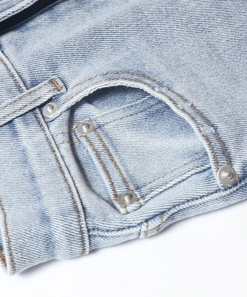 coca（coca）（コカ）の「しゃがめるテーパードデニム（デニムパンツ・レディース・ライトブルー/ブルー・S/L/M）」の19枚目の写真