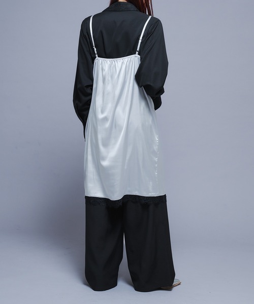 Ellno de Mavie(エルノデメヴィ)の「レースサテンキャミワンピース(ワンピース・レディース・グレー系その他/ブラック・FREE)」の16枚目の写真