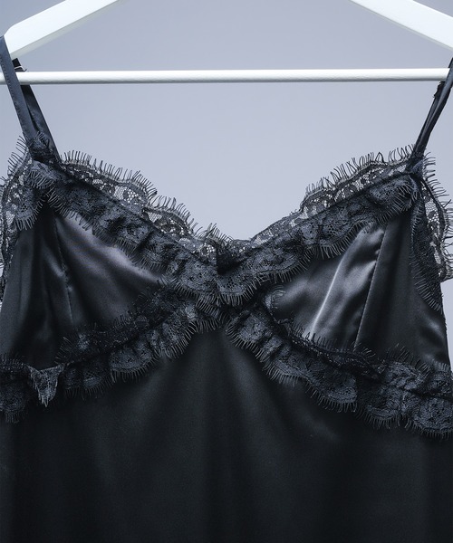 Ellno de Mavie(エルノデメヴィ)の「レースサテンキャミワンピース(ワンピース・レディース・グレー系その他/ブラック・FREE)」の18枚目の写真