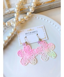 【MUURABBTI】お花レースとスワロフスキーのピアス(MA)
