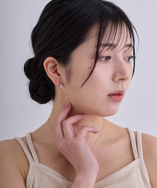 CALIN STANDARD(カリンスタンダード)の「◆金属アレルギー対応◆◆made in japan◆【痛くない】【落ちにくい】【ストレスフリーな着け心地】ビジュードロップ ミニループフィットイヤリング(イヤリング・レディース・ゴールド/ピンクゴールド/シルバー・FREE)」の4枚目の写真