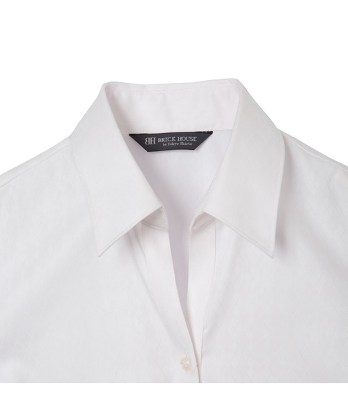 TOKYO SHIRTS（トウキョウシャツ）の「超形態安定ノーアイロン スキッパー 長袖ビジネスワイシャツ（ビジネスシャツ・レディース・ライトピンク・S/M/L/LL/XL）」の3枚目の写真