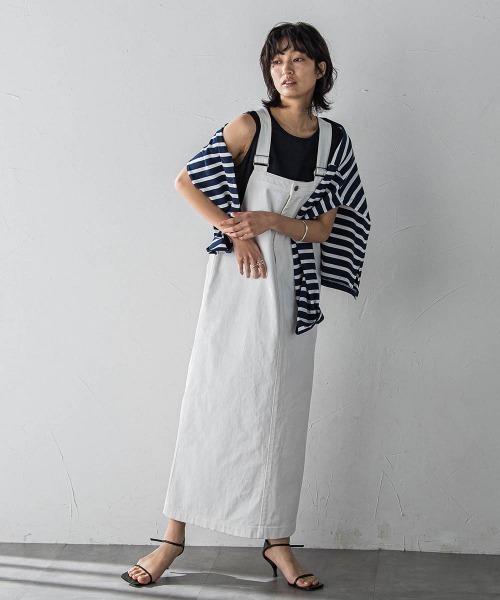 MAYSON GREY（メイソングレイ）の「MUTEKIタンクトップ≪洗濯機で洗える≫（Tシャツ/カットソー・レディース・ホワイト/ネイビー/ブラック・M）」の6枚目の写真