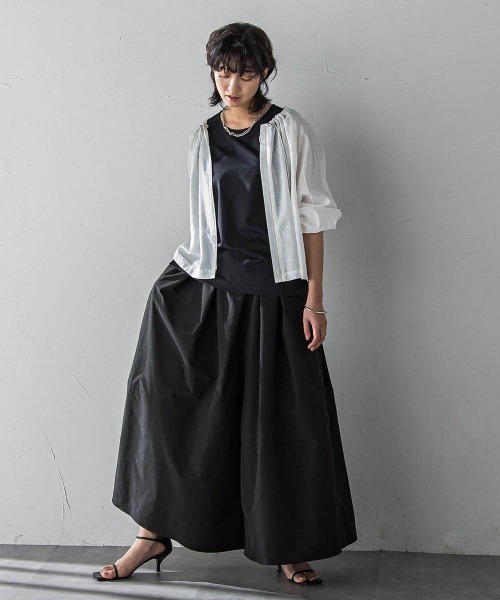 MAYSON GREY（メイソングレイ）の「MUTEKIタンクトップ≪洗濯機で洗える≫（Tシャツ/カットソー・レディース・ホワイト/ネイビー/ブラック・M）」の14枚目の写真