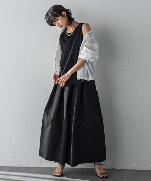 MAYSON GREY（メイソングレイ）の「MUTEKIタンクトップ≪洗濯機で洗える≫（Tシャツ/カットソー・レディース・ホワイト/ネイビー/ブラック・M）」の15枚目の写真