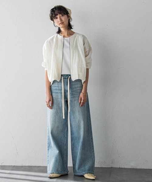 MAYSON GREY（メイソングレイ）の「MUTEKIタンクトップ≪洗濯機で洗える≫（Tシャツ/カットソー・レディース・ホワイト/ネイビー/ブラック・M）」の21枚目の写真