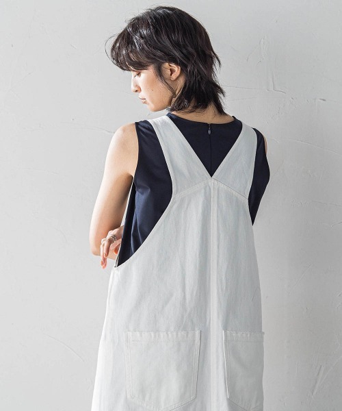 MAYSON GREY（メイソングレイ）の「MUTEKIタンクトップ≪洗濯機で洗える≫（Tシャツ/カットソー・レディース・ホワイト/ネイビー/ブラック・M）」の5枚目の写真