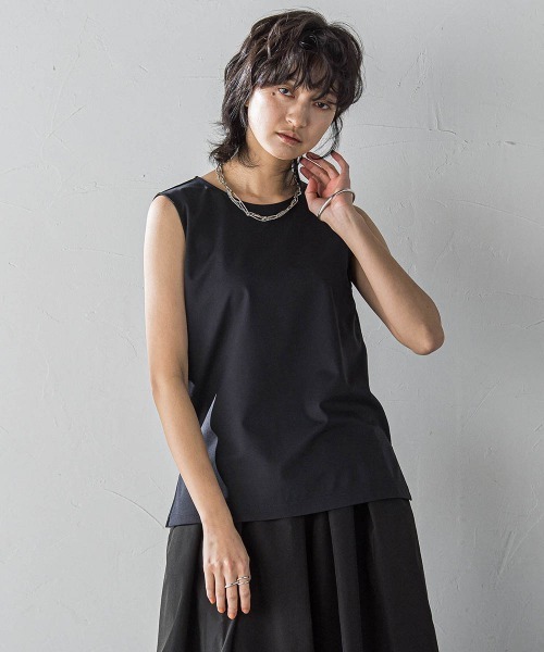 MAYSON GREY（メイソングレイ）の「MUTEKIタンクトップ≪洗濯機で洗える≫（Tシャツ/カットソー・レディース・ホワイト/ネイビー/ブラック・M）」の10枚目の写真