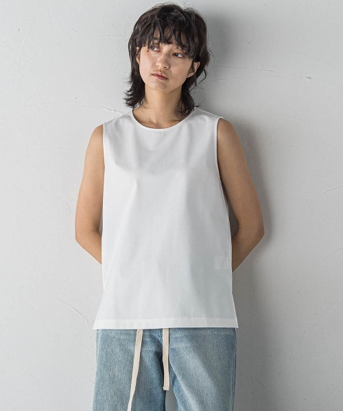 MAYSON GREY（メイソングレイ）の「MUTEKIタンクトップ≪洗濯機で洗える≫（Tシャツ/カットソー・レディース・ホワイト/ネイビー/ブラック・M）」の16枚目の写真