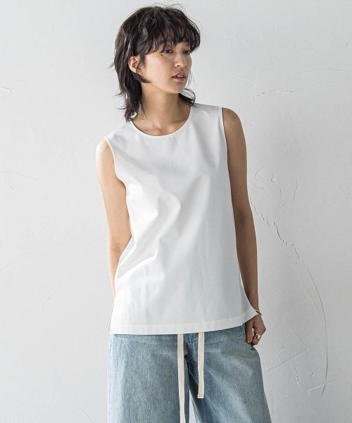 MAYSON GREY（メイソングレイ）の「MUTEKIタンクトップ≪洗濯機で洗える≫（Tシャツ/カットソー・レディース・ホワイト/ネイビー/ブラック・M）」の17枚目の写真