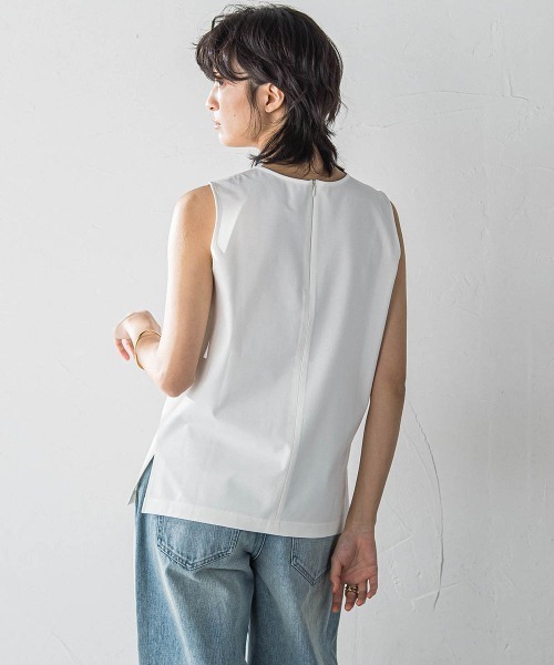 MAYSON GREY（メイソングレイ）の「MUTEKIタンクトップ≪洗濯機で洗える≫（Tシャツ/カットソー・レディース・ホワイト/ネイビー/ブラック・M）」の18枚目の写真