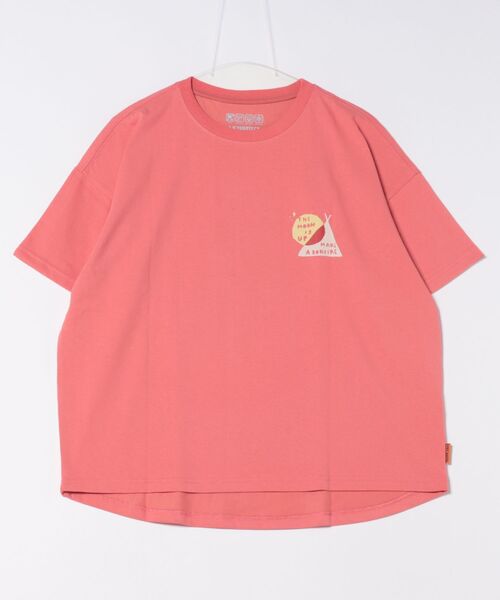 KRIFF MAYER Lady's Collection（クリフメイヤーレディースコレクション）の「【汗染み防止･軽撥水･防汚･吸水速乾･接触冷感】ウェットプロテクトゆるT(テント)（Tシャツ/カットソー・レディース・オフホワイト/ライトグリーン/カラフル/チャコール/グレー/レッド/ネイビー・MEDIUM/LARGE）」の21枚目の写真