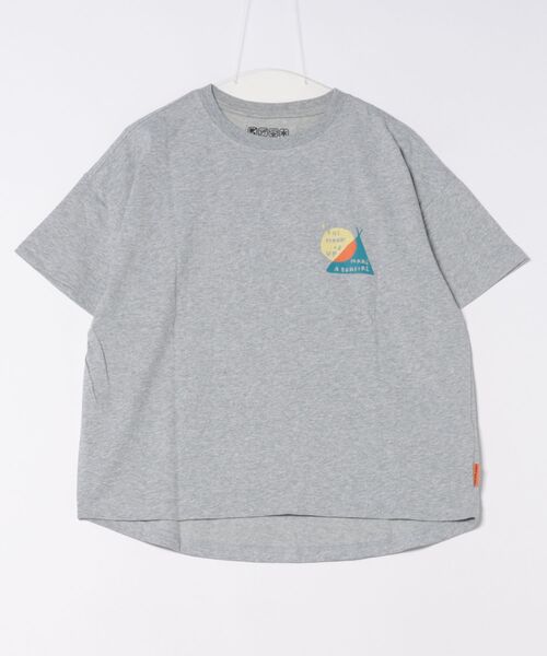 KRIFF MAYER Lady's Collection（クリフメイヤーレディースコレクション）の「【汗染み防止･軽撥水･防汚･吸水速乾･接触冷感】ウェットプロテクトゆるT(テント)（Tシャツ/カットソー・レディース・オフホワイト/ライトグリーン/カラフル/チャコール/グレー/レッド/ネイビー・MEDIUM/LARGE）」の18枚目の写真