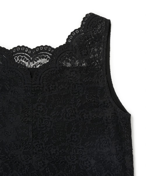 ROPE' PICNIC（ロペピクニック）の「【前後2WAY】総レースインナー（タンクトップ・レディース・ホワイト/ブラック・38/40）」の9枚目の写真