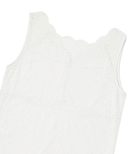 ROPE' PICNIC（ロペピクニック）の「【前後2WAY】総レースインナー（タンクトップ・レディース・ホワイト/ブラック・38/40）」の5枚目の写真
