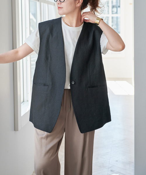 ✼サラウェア✼sarahwear  リネンキャンバスパンツ　新品　リネン100% ✼サラウェア✼sarahwear リネンキャンバスパンツ新品リネン100%