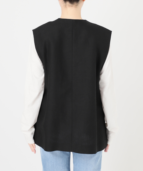 リネンキャンパスVカラージレ　spick and span リネンキャンバスVカラージレ（ジレ）｜Spick and Span