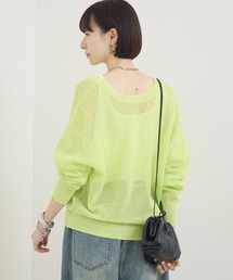 2WAYロゴメッシュニット