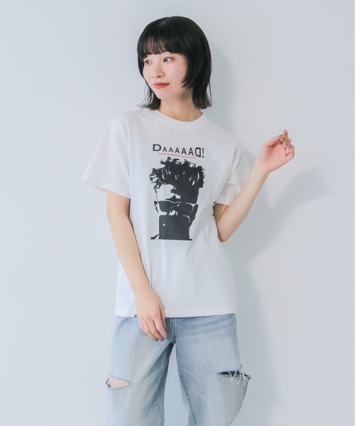 UNIT CHEST(ユニットチェスト)の「【UNIT CHEST】unique unisex T-shirt VTFAコラボT ”DAD!” by CHIKA TOYAMA(Tシャツ/カットソー・レディース・ホワイト/ブラック・S/L/M)」の3枚目の写真