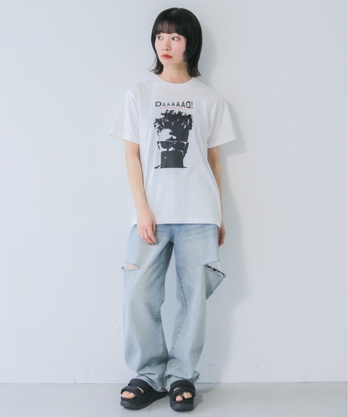 UNIT CHEST(ユニットチェスト)の「【UNIT CHEST】unique unisex T-shirt VTFAコラボT ”DAD!” by CHIKA TOYAMA(Tシャツ/カットソー・レディース・ホワイト/ブラック・S/L/M)」の5枚目の写真