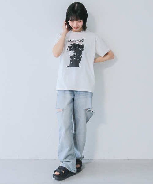 UNIT CHEST(ユニットチェスト)の「【UNIT CHEST】unique unisex T-shirt VTFAコラボT ”DAD!” by CHIKA TOYAMA(Tシャツ/カットソー・レディース・ホワイト/ブラック・S/L/M)」の6枚目の写真