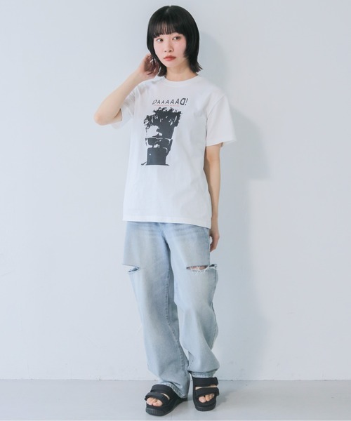 UNIT CHEST(ユニットチェスト)の「【UNIT CHEST】unique unisex T-shirt VTFAコラボT ”DAD!” by CHIKA TOYAMA(Tシャツ/カットソー・レディース・ホワイト/ブラック・S/L/M)」の7枚目の写真