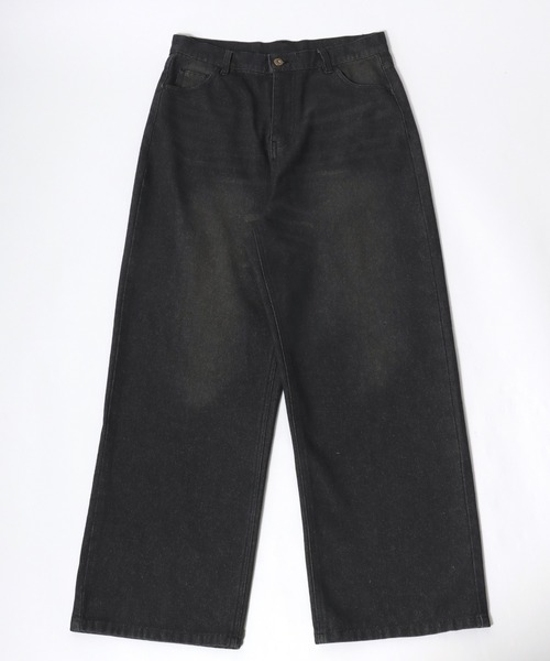 Salong hameu（サロン ハミュー）の「12ozオーバーダイデニムワイドパンツ メンズ レディース ユニセックス（デニムパンツ・メンズ・ブルー/ネイビー系/チャコール/ブラック系/ネイビー系2/ブルー系その他・M/L/LL）」の19枚目の写真