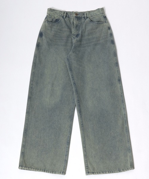Salong hameu（サロン ハミュー）の「12ozオーバーダイデニムワイドパンツ メンズ レディース ユニセックス（デニムパンツ・メンズ・ブルー/ネイビー系/チャコール/ブラック系/ネイビー系2/ブルー系その他・M/L/LL）」の7枚目の写真