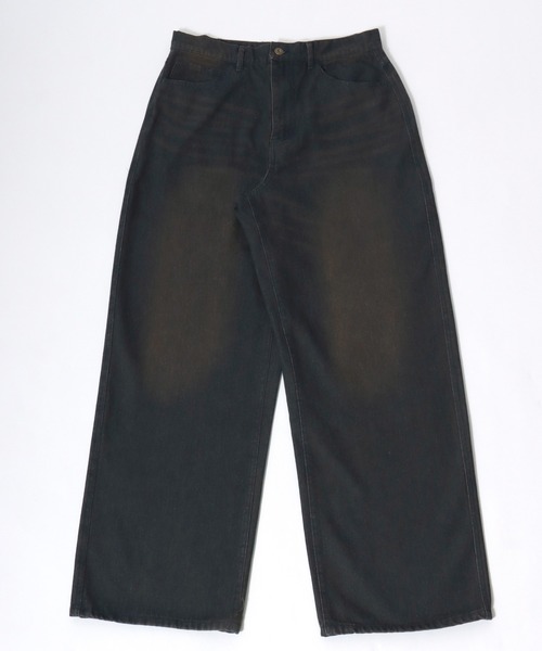 Salong hameu（サロン ハミュー）の「12ozオーバーダイデニムワイドパンツ メンズ レディース ユニセックス（デニムパンツ・メンズ・ブルー/ネイビー系/チャコール/ブラック系/ネイビー系2/ブルー系その他・M/L/LL）」の10枚目の写真