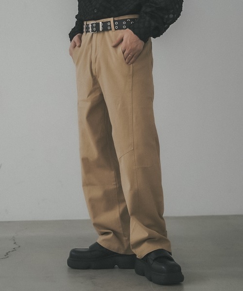 Shoowtime(ショウタイム)の「Curved silhouette wide chino pants / カーブシルエットワイドチノパンツ(チノパンツ・メンズ・ワインレッド/ベージュ・SMALL/MEDIUM/LARGE/X-LARGE)」の14枚目の写真