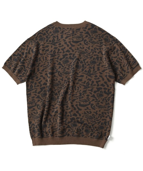 MAHF カモ柄　XXL atmos Small Logo Patch Knit Sweater LEOPARD （アトモス