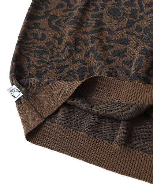 MAHF カモ柄　XXL atmos Small Logo Patch Knit Sweater LEOPARD （アトモス