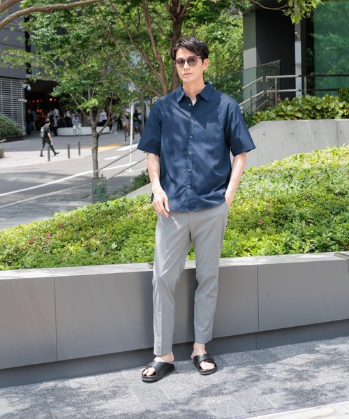 セール】イージーケアリネンシャツ/半袖/319926（シャツ