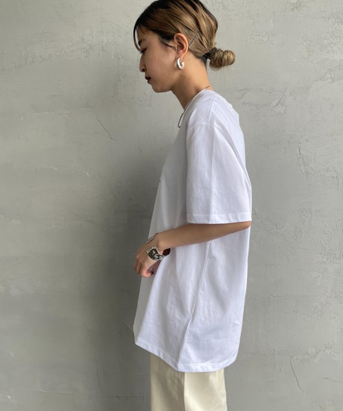 Calvin Klein（カルバン・クライン）の「[Calvin Klein/カルバンクライン] モノグラムロゴ プリントTシャツ（Tシャツ/カットソー・レディース・ホワイト/ブラック・XS/S/M/L）」の10枚目の写真
