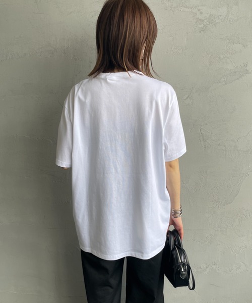 Calvin Klein（カルバン・クライン）の「[Calvin Klein/カルバンクライン] モノグラムロゴ プリントTシャツ（Tシャツ/カットソー・レディース・ホワイト/ブラック・XS/S/M/L）」の20枚目の写真