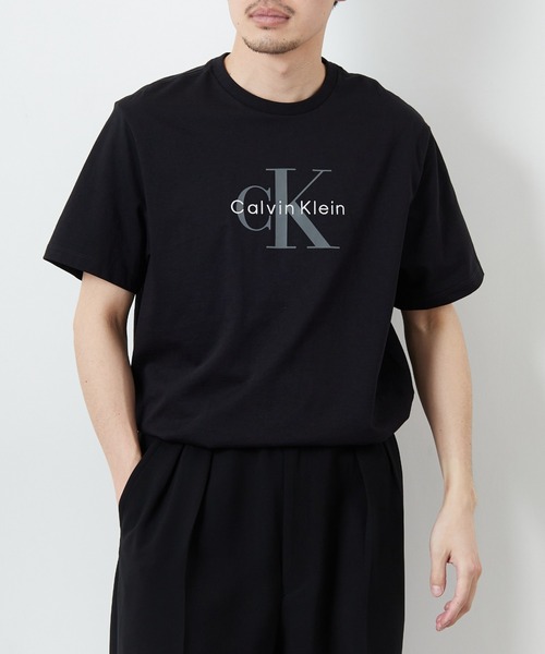 Calvin Klein/カルバンクライン] モノグラムロゴ プリントT