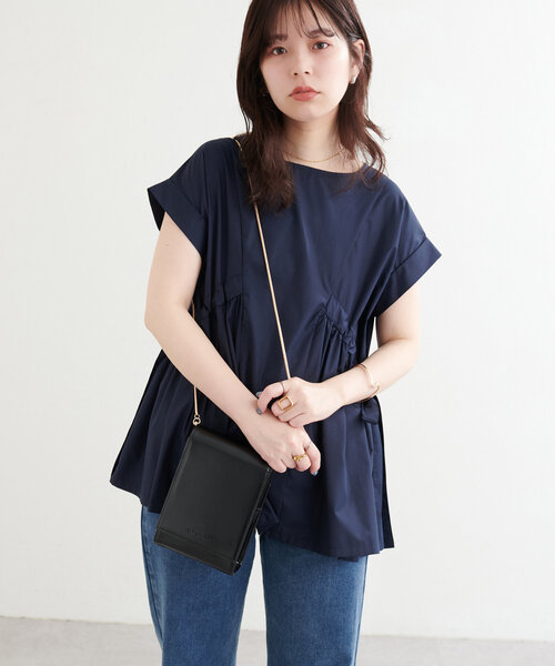 natural couture（ナチュラルクチュール）の「ミラーインショルダーバッグ（ショルダーバッグ・レディース・アイボリー/ブラック/ベージュ・FREE）」の9枚目の写真