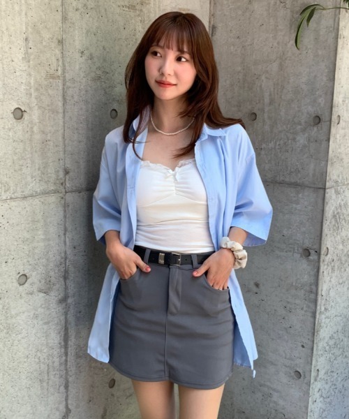 Teem Store(チームストア)の「ルーズシルエット オーバーサイズシャツ(シャツ/ブラウス・レディース・ブルー/パープル・M/L)」の21枚目の写真