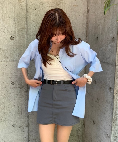 Teem Store(チームストア)の「ルーズシルエット オーバーサイズシャツ(シャツ/ブラウス・レディース・ブルー/パープル・M/L)」の22枚目の写真