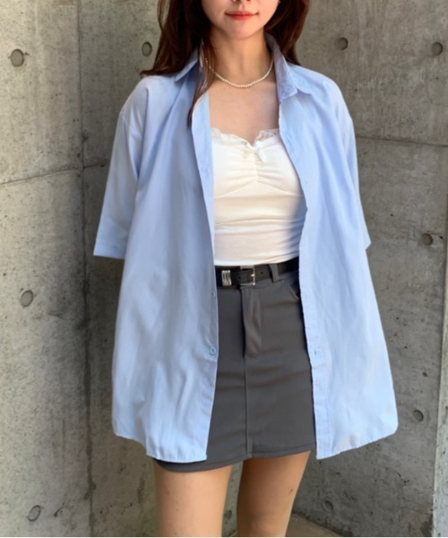 Teem Store(チームストア)の「ルーズシルエット オーバーサイズシャツ(シャツ/ブラウス・レディース・ブルー/パープル・M/L)」の20枚目の写真